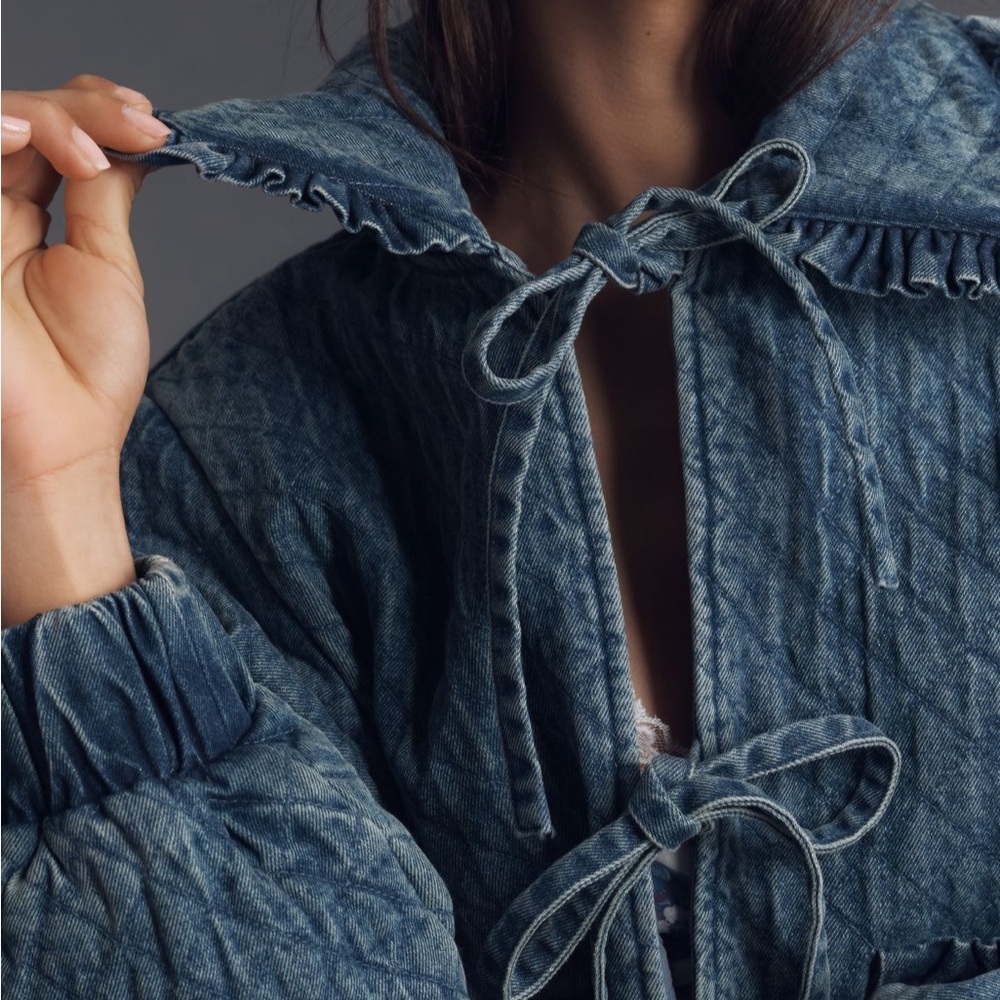 NWOT The Maura Bow-Tie Denim Jacket by Avec
Les Filles